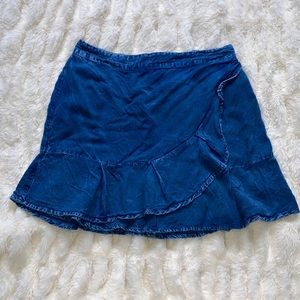 Denim Flared Skirt